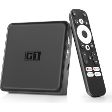 Android TV Box 4K - ATV14.0 Smart TV Box, mis ühildub Google'i ja Netflixi sertifikaadiga, Dolby Vision/HDR10+/Dolby Digital+/DTS, 4+32GB Streaming Box, AV1, WiFi 6/BT5.0, häälassistent, ekraani peegel