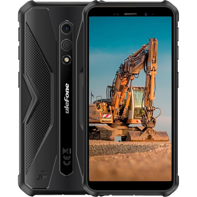 Ulefone Android 13 4G Outdoor nutitelefon, Armor X12 - 6GB + 32GB, 5,45-tolline IP68 IP69K vastupidav mobiiltelefon ilma lepinguta, Dual SIM + SD 3 kaardipesa, 13MP veealune kaamera, kinnasrežiim, GPS NFC,