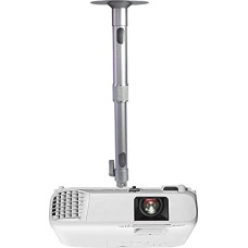 Drsn universaalne projektori laekapealne kinnitus - reguleeritav kõrgus 35 - 60 cm - kandevõime 5 kg - 360° pööratav, projektori kinnitus lakke/seinale, kaablijuhtimine, alumiiniumsulamist