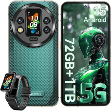 OUKITEL WP200 Pro 5G Välimaa mobiiltelefon 72GB RAM + 1TB ROM Android 15 Välimaa nutitelefon ilma lepinguta koos SmartWatchiga, 6,7-tolline AMOLED FHD + 120 Hz, 8800mAh/45W, 108MP kaamera, Gemini AI / 5G Dual