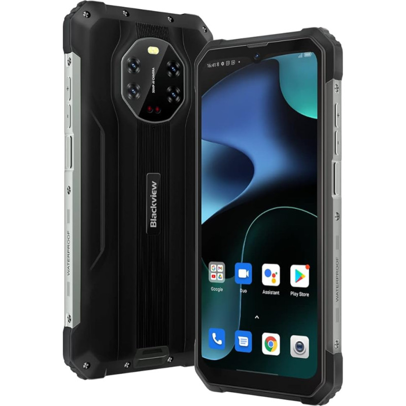 Blackview 5G välistingimustes kasutatav nutitelefon ilma lepinguta BL8800, 50MP Quad Camera, 20MP IR Night Vision Camera, Dimensity 700 8GB + 128GB, 6.58 Inch FHD+, 8380 mAh 33 W kiirlaadimine, IP68 vastupidav mobiiltelefon