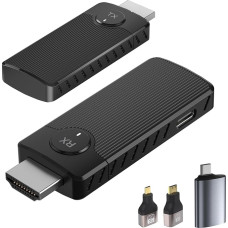 OBEST HDMI traadita saatja ja vastuvõtja, HDMI saatja 4K traadita video ja heli striimimiseks sülearvutist/arvutist/kaamerast monitorile/projektorile/telerile, 2.4G/5G HDMI raadioülekanne