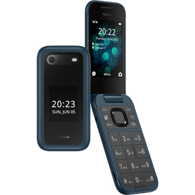 Nokia Cellulare 2660 Flip 4G Dual, 128MB 48MB Ram, sinine