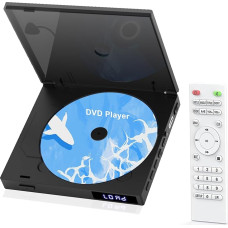 Mini DVD-mängija 1080P HDMI, kõik regioonid DVD-mängijad AV/HDMI-kaabliga/USB taasesitus/kaugjuhtimine, toetab PAL/NTSC-i