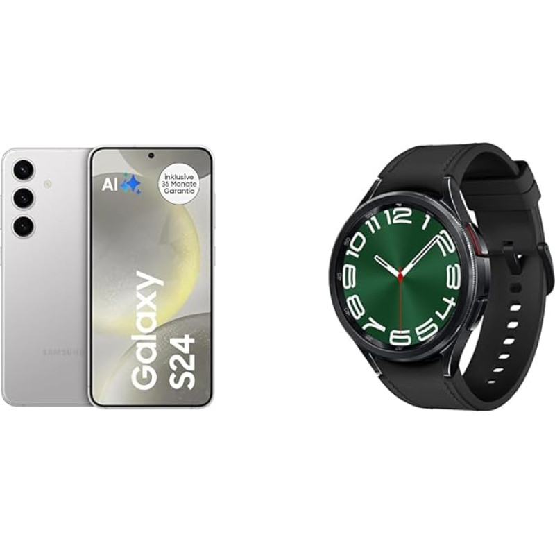 Samsung Galaxy S24 AI nutitelefon Android mobiiltelefon ilma lepinguta Galaxy Watch6 Classic Smart Watch, must