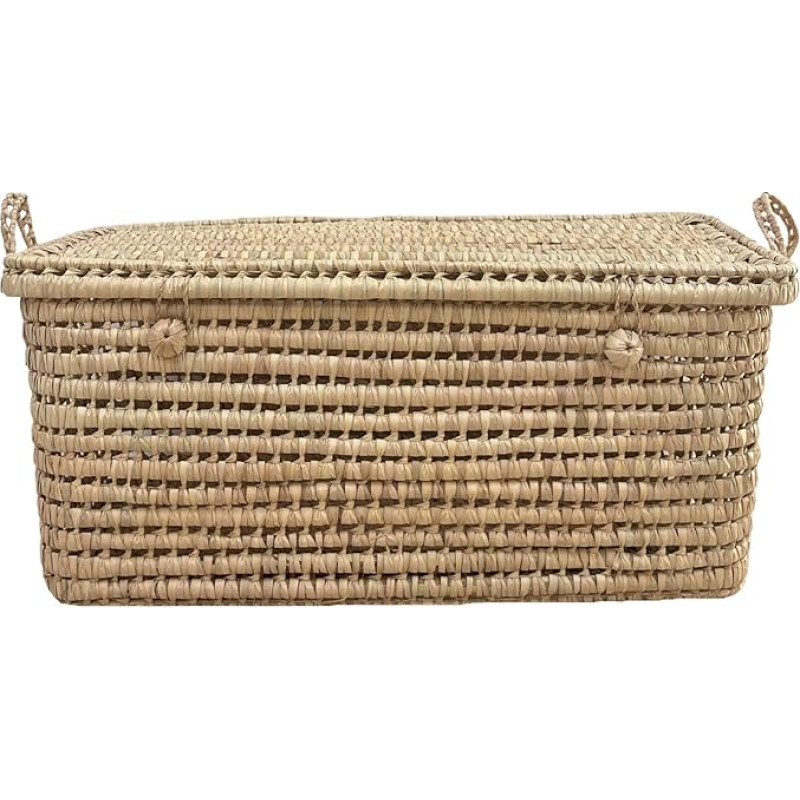 Home Maison Palmilehtede hoiukarp, palmileht, 20 x 40 x 20 cm, Maroko käsitöö, naturaalne