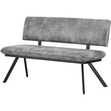 B&D home Juna söögitoa pink, 140 cm, polsterdatud seljatoega, metallraamiga söögituppa, esikusse, garderoobi, tööstuslik moodne disain, mokkamoe välimusega hall, 11310-140-Grey