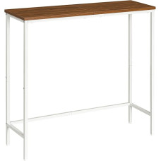 HOOBRO kitsas konsoollaud, 75 cm küljelaud, koridorilaud, väike näituselaud, diivanilaud väikesesse ruumi, sissepääsu, koridori jaoks, pähkelpuu ja valge EWH75XG01