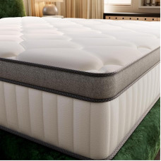 TXO madrats 140x200 cm, 25 cm kõrgus, taskupõhjaline madrats H3 kõvadus, 7-tsooniline vedrumadrats koos kvaliteetse vahuga seljatoeks, Öko-Tex & CertiPUR sertifitseeritud
