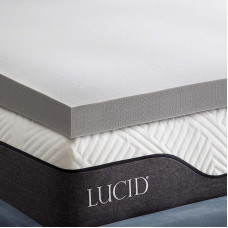 LUCID Memory Foam madratsitopper 90 x 200 cm bambus süsi, 7,5 cm paksune madratsitopper 90 x 200 cm