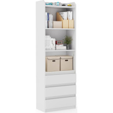 Msutree raamaturiiul 180 cm, 6-kohaline riiul, raamaturiiul 3 sahtliga, seisev riiul, hoiuriiul elutuppa, kööki, kontorisse, töötuppa, must (valge)