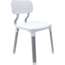 evekare vannitoatool seljatoega, plastik, alumiinium, valge, üks suurus