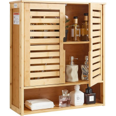 VEVOR Vannitoa seinakapp Meditsiinikapp 2 ukse ja reguleeritavate riiulitega, üle tualeti hoiukapp seinale paigaldamiseks, avatud jaoturiga seinakapp köögi, tualeti jaoks