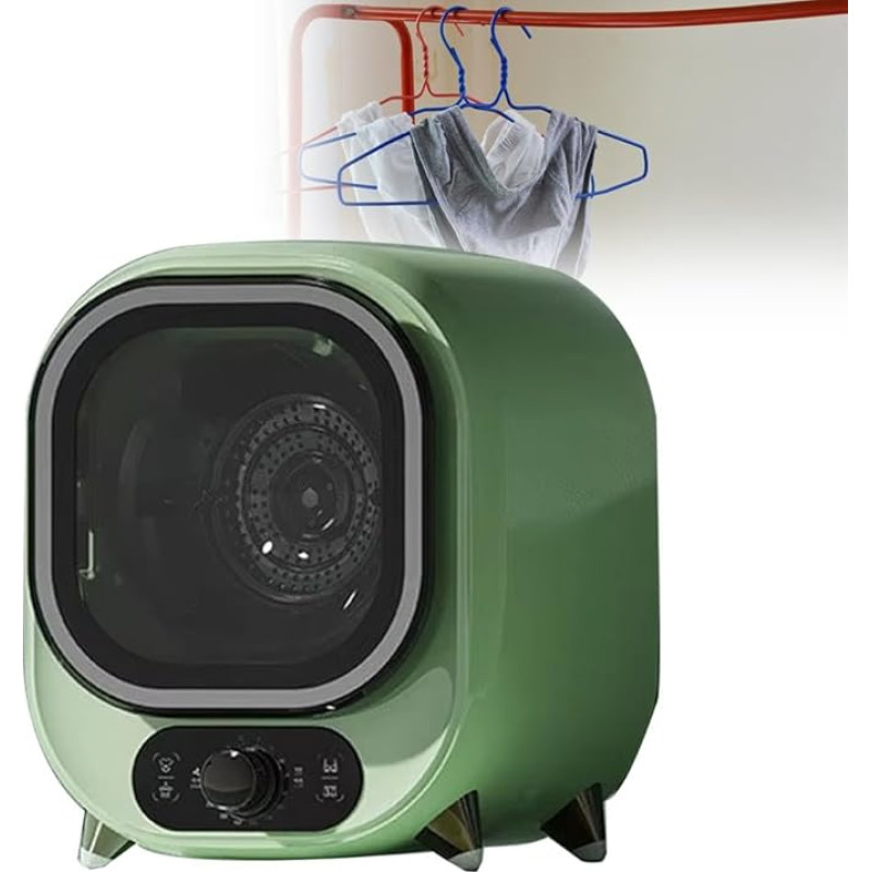 Generisch Mini trummelkuivati 0,8 kg koormusega, 5 kuivatusrežiimi, ventileeritav kondensaator väikestele pesuartiklitele, ideaalne piiratud ruumi ja tõhusa kasutamise jaoks.