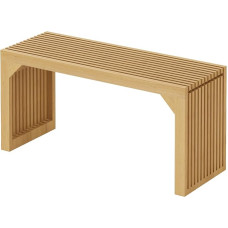 ROOMTEC söögipink, puidust pink esikusse, elutuppa, kööki ja magamistuppa, 35 tolli (naturaalne, pikk pink)