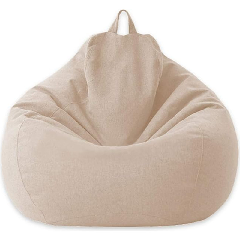 STTC Premium Linen Bean Bag Cover, Giant Bean Bag Cover, Outdoor Bean Bag Cover ilma täiteta, Perfect Fit for Country Interiors, Khaki, L