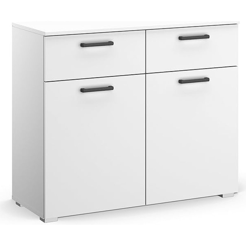 Rauch Möbel Florence magamistoa kapp, Alpi valge, 2 ust, 2 sahtlit, 1 riiul, 93 x 81 x 42 cm (B x K x S)