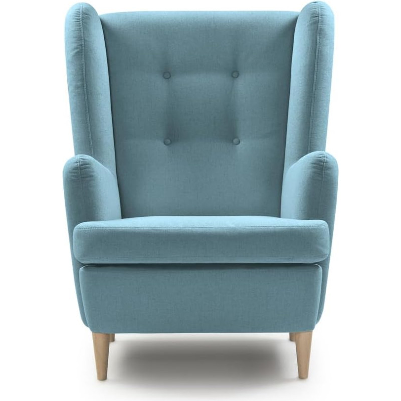 Traumnacht Mugav ja kaasaegne puidust jalgadega Wing Chair Vincent