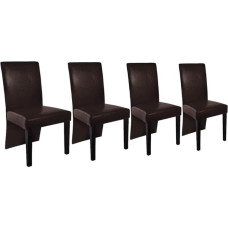VidaXL Chaises de salle à manger 4 tk Marron foncé