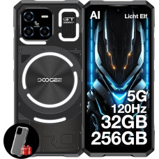 DOOGEE Blade GT 5G välitingimustes kasutatav mobiiltelefon ilma lepinguta Android 14 LED valgusefektidega, Dimensity 7050, 32GB + 256GB/2TB TF, AI Outdoor Smartphone, 6,72-tolline FHD+120Hz, 48MP/5500mAh/WiFi