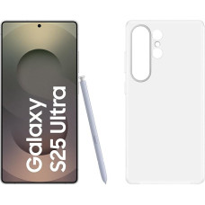 Samsung Galaxy S25 Ultra AI nutitelefon Galaxy AI-ga, 12 GB RAM, 256 GB mälu, Titanium Silver, läbipaistev ümbris