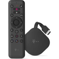 Telekom MagentaTV Stick | TV vaatamine Wi-Fi kaudu | MagentaTV üle 50 telekanali HD-süsteemiga | Kodus või reisil | Streaming teenused (Netflix, Prime Video, Disney+, TVNOW...) Android TV, 4K UHD