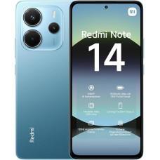 Xiaomi Redmi Note 14 nutitelefon, 6 + 128 GB, sinine, 108 MP AI-kaamerasüsteem, 5500 mAh aku, 120 Hz silmakaitsekuvar, AI-funktsioonid (laadija ei kuulu komplekti)