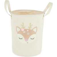 Bieco Laundry Basket Baby Deer Ella Large Storage Basket Children Cotton and Water-Repellent Storage Nursery Laundry Basket Children