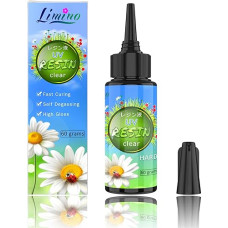 UV Resin - Crystal Clear Adhesive, Ultraviolet Hardening Epoxy Resin for Jewellery Making, Craft Decoration - Hard Transparent Adhesive Resin for Casting and Coating, Resin Moulds - 60 g