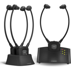 Avantree HT3831 Juhtmevabad TV-kuuldeaparaadid eakatele koos telesaatja ja laadimisjaama komplektiga, keskkonnarežiim, selged dialoogid, juhtmevabad kõrvaklapid ja vasakule-paremale helitugevuse reguleerimine vaegkuuljatele