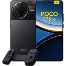 Xiaomi Poco F7 Pro nutitelefon, 12 + 512 GB, must, mobiiltelefon ilma lepinguta, 50 MP, 120 Hz AMOLED ekraan, Snapdragon protsessor, 6000 mAh aku, 90 W HyperCharge, HyperAI, Dual SIM + Razer