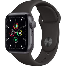 Apple Watch SE 2020 (GPS, 40 mm) alumiiniumist korpus Space Grey musta spordirihmaga (uuenenud)