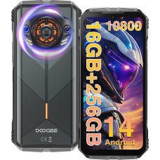 DOOGEE S PUNK Välitingimustes kasutatav mobiiltelefon ilma lepinguta Android 14, 16GB + 256GB, 126dB kõlar, 50MP + 16MP kaamera, 10800mAh/33W, 6,58-tolline FHD+ välitingimustes kasutatav nutitelefon, ehitusplatsil kasutatav mobiiltelefon