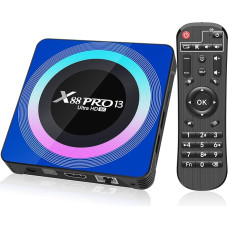Android TV Box 13.0, X88PRO Android Box 2GB 16GB Quad Core 64bit, Soporte BT5.0 2.4G /5G Dual-Band WIFI6 4/6/8K Android TV Box 2024