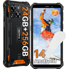 OUKITEL WP32 PRO Outdoor nutitelefon Android 14, 24 (6+18) GB RAM + 256GB ROM/1TB Outdoor mobiiltelefon ilma lepinguta, 6300mAh, 20MP kaamera, 6.0-tolline HD+, IP68 veekindel ehitusplatvormi mobiil
