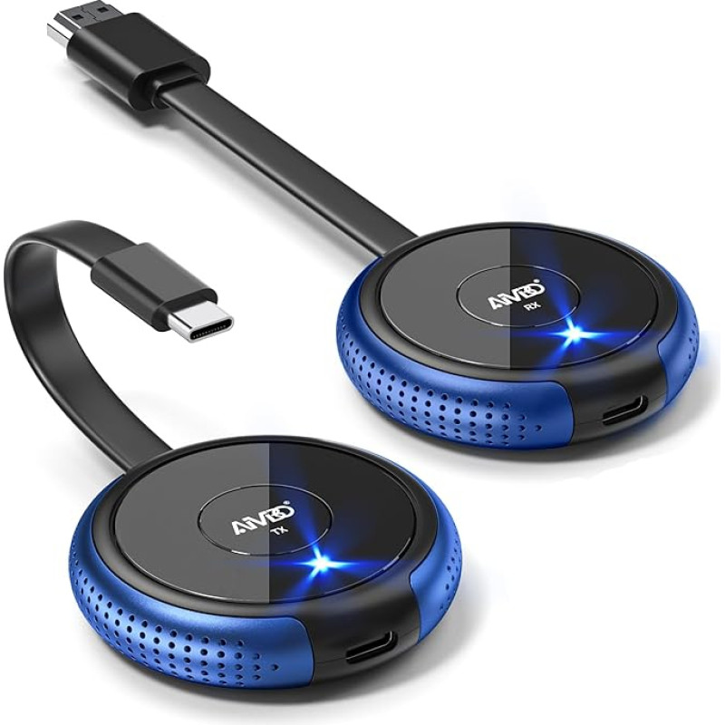 Juhtmevaba HDMI 4K, USB C kuni HDMI traadita saatja ja vastuvõtja 5.8G traadita C-tüüpi saatja, traadita saatja video striimimiseks sülearvutist, arvutist, iPhone'ist, tahvelarvutist telerisse, projektorisse -