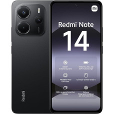 Xiaomi Redmi Note 14 nutitelefon, 6+128 GB, must, 108 MP AI kaamerasüsteem, 5500 mAh aku, 120 Hz Eye Care ekraan, AI funktsioonid (laadijat ei ole kaasas), 2-aastane garantii