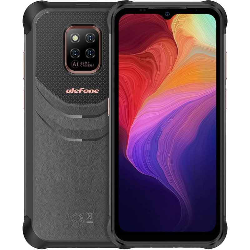 Ulefone Power Armor 14 Outdoor nutitelefon ilma lepinguta, 10000 mAh aku, Helio G35 4GB 64GB, 6,52-tolline 20MP + 16MP kaamera (veealune pildistamine), IP68 IP69K Android 11 vastupidav mobiiltelefon, NFC