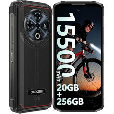 DOOGEE Fire 6 Power Outdoor nutitelefon ilma lepinguta - 15500 mAh, 20GB + 256GB Outdoor mobiiltelefon, 6,56-tolline 50MP ehitusplatsi mobiiltelefon, 4G Triple SIM Android 14 nutitelefon,
