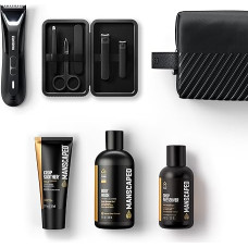 MANSCAPED® The Premier Package 5.0 ULTRA, mis sisaldab The Lawn Mower® 5.0 ULTRA intiim- ja kehakarvade trimmerit meestele, käärid 3.0, Crop Preserver® Ball Deodorant, dušigeel, Crop Soother™, Shed 2.0.