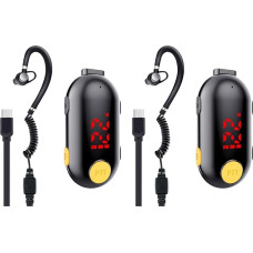 SMP raadio koos peakomplekti ja mikrofoniga, Super Mini Walkie Talkie kahesuunaline raadio Kaasaskantav FM raadiosaatja restoranidele, välisspordile, supermarketitele, haiglatele, turismile, töökohale, 2-pakk