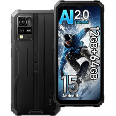 Blackview BV4800SE Android 15 Outdoor mobiiltelefon 2025, 12GB + 64GB/2TB, 6,56-tolline HD+ Outdoor nutitelefon NFC, 16MP AI kaamera, 5100mAh, IP68 veekindel ehitusplatsi mobiiltelefon, Dual SIM 4G