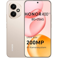 HONOR 400 nutitelefon 5G, 256GB/8GB RAM, Simlock-free Android mobiiltelefon (200MP AI kaamera, 6,55-tolline AMOLED Eye Comfort ekraan 5000nits, Dual SIM, NFC, 5300 mAh, Snapdragon 7 Gen 3), Desert Gold