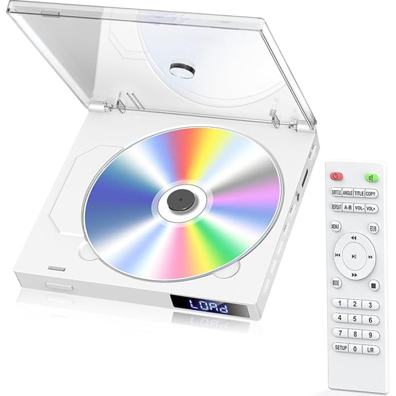 Mini DVD mängija telerile HDMI 1080p, Multi-Region Free DVD mängija telerile, tugi USB, Aux väljund, PAL/NTSC, kaugjuhtimispult, HDMI/RCA kaabel kaasas