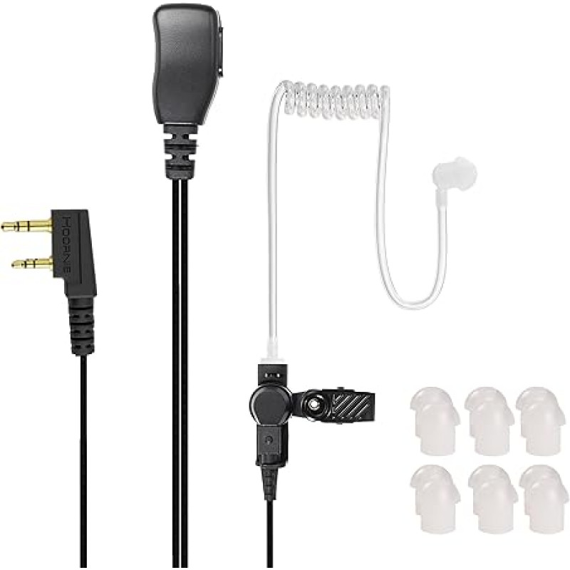 Hoornie peakomplekt Kenwood raadiosaatjatele koos ümmarguse rinnamikrofoniga, mis ühildub TK-3201, TK-3301, TK-3401D, TK-3501, TK-3701D, NX-220, NX-320 ja teistega! Kullatud pistik + 10x kõrvaklapid