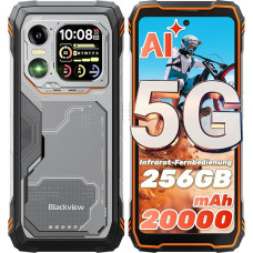 Blackview XPLORE 1 5G Outdoor Smartphone Android 15 (20000mAh), AI Outdoor mobiiltelefon, 36+256GB/2TB, 6,78-tolline 2.4K 120Hz/64MP+50MP+20MP öine nägemine/tihedus 7050/IP68 IP69K, Dual SIM/NFC/GPS
