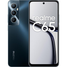 realme c65 nutitelefon 8+256 GB, 50 MP AI kaamera, 6,67-tolline ekraan värskendussagedusega 90 Hz, kiirlaadimine 45 W, tugev aku 5000 mAh, NFC toega, Starlight Black