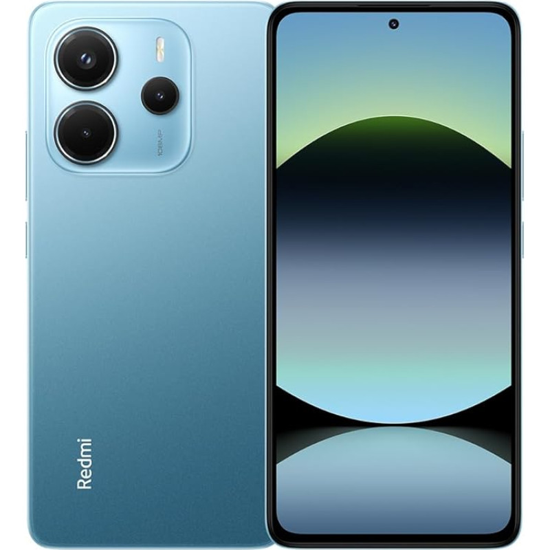 Xiaomi Redmi Note 14 4G nutitelefon 6 GB + 128 GB 108 MP AI kaamerasüsteem 120 Hz Eye-Care ekraan ilma NFC-ta, laadija kaasas (Bule)