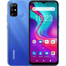 DOOGEE Android 11 nutitelefon ilma lepinguta X96, Octa Core 2GB + 32GB, 5400mAh aku, 8MP kolm kaamerat, 6,52-tolline veepiirdega ekraan, mobiiltelefon Dual SIM + SD (3 mälupesa), sõrmejälg GPS sinine
