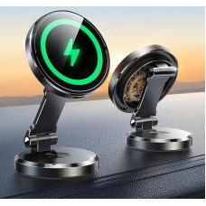 JOYROOM 15W Magsafe autokinnitusele koos laadimisfunktsiooniga [kahepoolne pööramine pööramine] auto mobiiltelefoni hoidja Magsafe armatuurlauale, mobiiltelefoni hoidja auto iPhone 17 16 16 15 14 13 12 jaoks